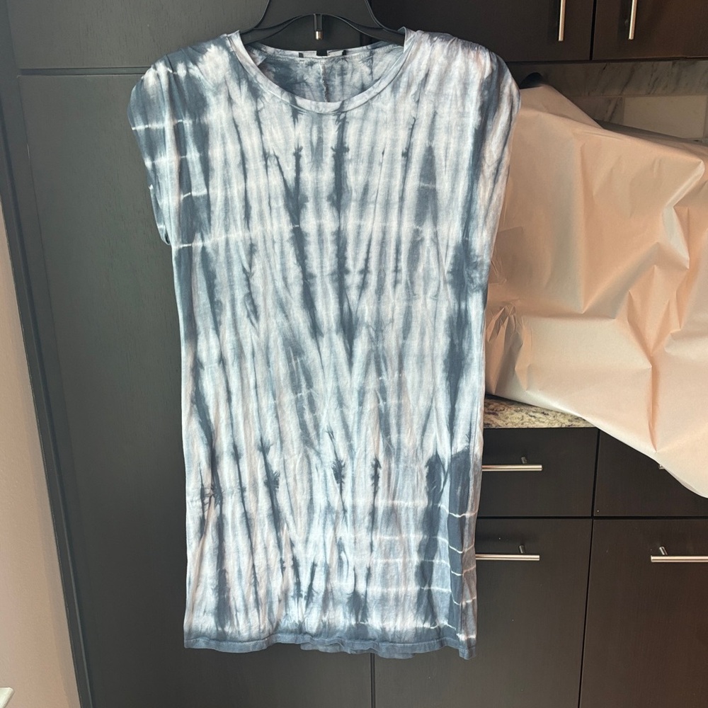 Lulu's Blue Tie-Dye Mini Dress